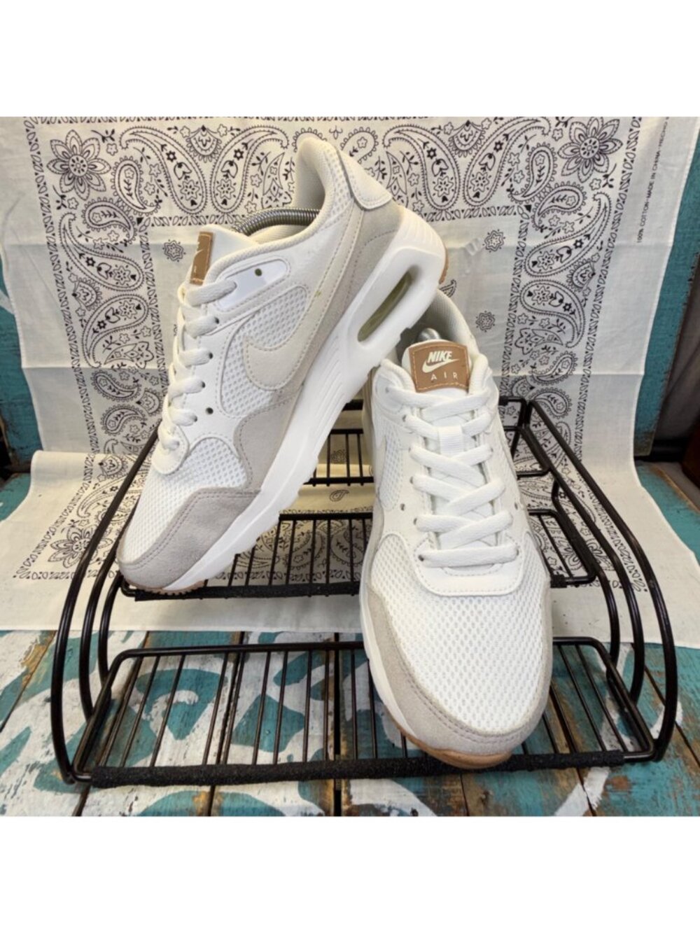 Nike Air Max SC Womens Sz 8.5 Summit White Hemp Sail CW4554-108 Sneakers Worn 1X - Picture 2 of 9